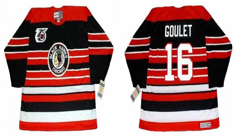 2019 Men Chicago Blackhawks #16 Goulet red CCM NHL jerseys->washington capitals->NHL Jersey